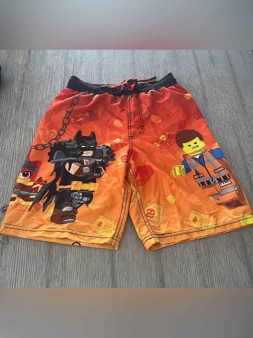 Lego Boys Black and Orange Swim Shorts with Logo